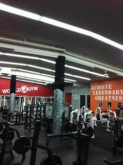 Interior: Main Floor - World Gym Fitness Center in Tracy, CA Health Clubs & Gymnasiums