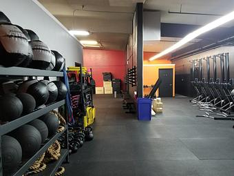 Interior: X-Training Med and Slam Balls - World Gym Fitness Center in Tracy, CA Health Clubs & Gymnasiums