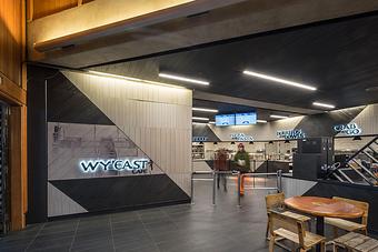 Interior: Wy'East Cafe entrance - Wy'East Cafe in Timberline Lodge, OR American Restaurants