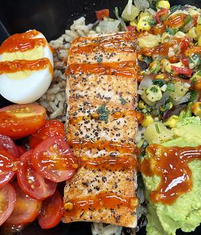 Product: Salmon Bowl - 3rd Generations Grill in Waynesboro, VA American Restaurants