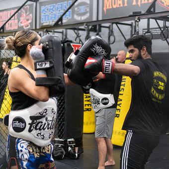 Product: Beginning Muay Thai Kickboxing Class. - Academy Of Self Defense in Santa Clara - Santa Clara, CA Martial Arts & Self Defense Schools