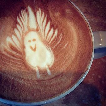 Product: Holiday fun with latte art - Gobble Gobble - Adagio Bean & Leaf in East Sequim - Sequim, WA Coffee, Espresso & Tea House Restaurants