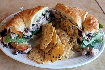 Product: Chicken Salad on Croissant - Adagio Bean & Leaf in East Sequim - Sequim, WA Coffee, Espresso & Tea House Restaurants