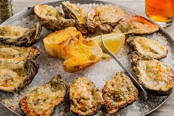 Product: Chargrilled Oysters - Adventures Pub & Spirits in Downtown Biloxiu - Biloxi, MS Pubs