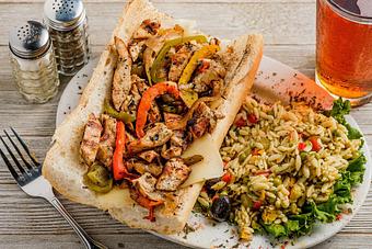 Product: Philly Chicken Sandwich - Adventures Pub & Spirits in Downtown Biloxiu - Biloxi, MS Pubs