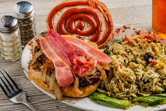 Product: Bulls-Eye Baby Burger - Adventures Pub & Spirits in Downtown Biloxiu - Biloxi, MS Pubs