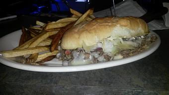 Product: Philly Cheese steak Sandwich - Aliota's Pub & Grill in Visa, American Express, Mastercard and Discover - Milwaukee, WI American Restaurants