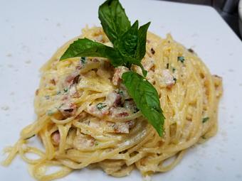 Product: Spaghetti Carbonara - Amore Ristorante in Woodland Park, NJ Italian Restaurants