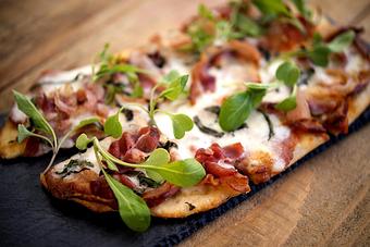 Product: Artisan Vegetable Flatbread - Andrei's Restaurant in Irvine, CA American Restaurants