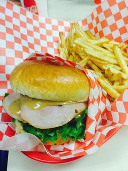 Product: Hawaiian Burger - Arley's Burger Pit in Redlands, CA American Restaurants