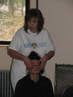 Product: Betty Dziamba demonstrating Isabell Gatto Method Acupressure. - Awakening Point Yoga Studio in Hackettstown, NJ Yoga Instruction