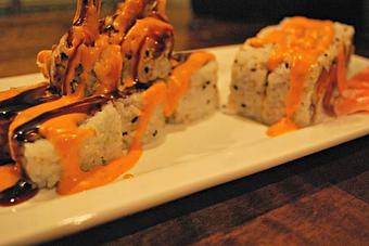 Product: Shrimp Tempura & Spicy Tuna - B.A.S.H. Burger and Sushi House - Ottawa in Ottawa, IL Hamburger Restaurants