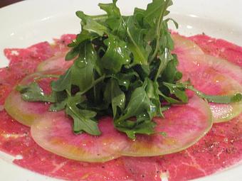 Product: Carpaccio of Beef with Watermelon Radish - Bacaro in Providence, RI - Providence, RI Italian Restaurants