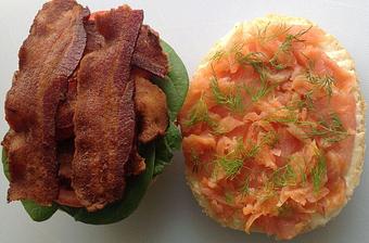 Product: Bacon, Smoked Salmon, Spinach & Tomato - Bacon PDX in Hollywood - Portland, OR American Restaurants