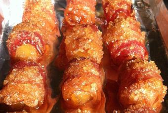 Product: Candied Bacon Pineapple Bites - Heavenly, Addictive, Unique - Bacon PDX in Hollywood - Portland, OR American Restaurants