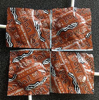 Product: Maple Bacon Lollipops with real bacon, maple syrup and cane sugar - Bacon PDX in Hollywood - Portland, OR American Restaurants