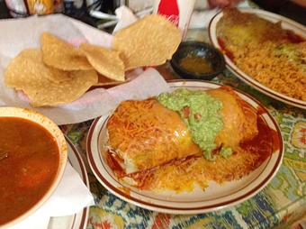 Product: Burrito, soup, rice and beans - Baja Sonora Mexican Restaurant in Los Altos - Long Beach, CA Mexican Restaurants