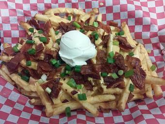 Product: On fresh cut fries, delish! - Barley's BrewHub in Kennewick, WA American Restaurants