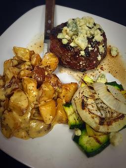Product: blue cheese crusted sirloin - BC Bistro in Kansas City, MO American Restaurants