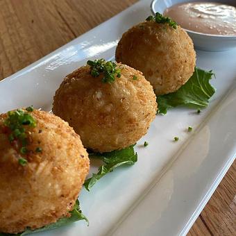 Product: Risotto Fritters - Bean's & Lager in Astoria, NY Coffee, Espresso & Tea House Restaurants