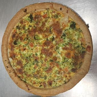 Product: broccoli and cheese quiche - Bella Leigh Bakery & Cafe in Montague, NJ Bakeries