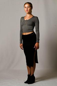 Product: LNA Crop Grey Long Sleeve Tee
LNA High Waisted Black Jersey Skirt
Joya Maui Lapis/Gold Necklace - Biasa Rose Boutique in Paia, HI Boutique Items Wholesale & Retail