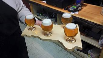 Product: Fatty's Flight - $10.00 Choose 4 beers to sample - Big Fatty's BBQ in Downtown White River Jct - White River Junction, VT Barbecue Restaurants