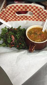 Product: Mexican Style Chicken Soup and Kale Salad - Big State Coffee House and Roastery in La Grange, TX Coffee, Espresso & Tea House Restaurants