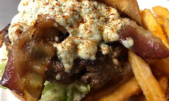 Product: A classic combo, blackened, blue cheese and bacon! - Biscuit Bar in Louisville, CO Coffee, Espresso & Tea House Restaurants Product: A classic combo, blackened, blue cheese and bacon! - Biscuit Bar in Louisville, CO Coffee, Espresso & Tea House Restaurants