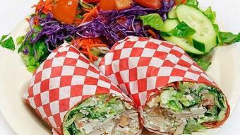 Product: Wrap w/ Side Salad - BJ's Grill in Torrance, CA Greek Restaurants