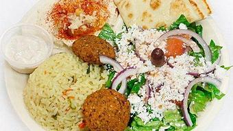 Product: Vegetarian Plate - BJ's Grill in Torrance, CA Greek Restaurants