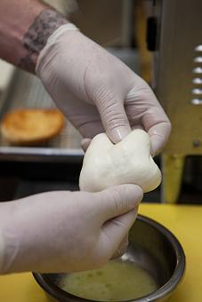 Product: Making Fresh Mozzarella  - Black Shack Burger in New York, NY Hamburger Restaurants