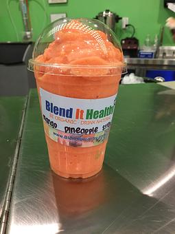 Product: Mango Pineapple Strawberry - Blend It Healthy in Arcadia, CA Vegan Restaurants