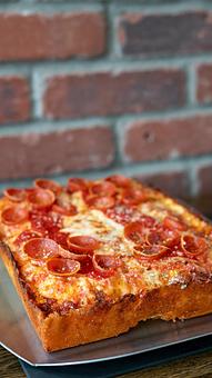 Product: Gluten-friendly Detroit - Blue Pan Pizza in South Golden - Golden, CO American Restaurants