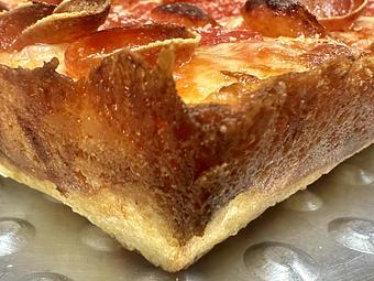 Product: Detroit Style cupping roni - Blue Pan Pizza in West Higlands - Denver, CO Dessert Restaurants