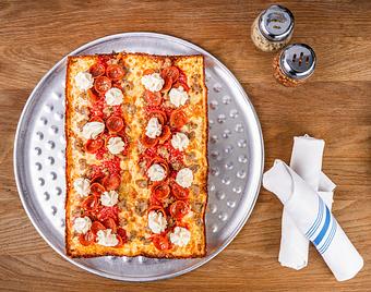 Product: Brooklyn Bridge - Detroit Style Pizza - Blue Pan Pizza in Congress Park - Denver, CO Dessert Restaurants Product: Brooklyn Bridge - Detroit Style Pizza - Blue Pan Pizza in Congress Park - Denver, CO Dessert Restaurants