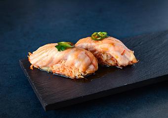 Product: Itchy Salmon - Blue Sushi Sake Grill - 144th & W. Maple Rd. in Omaha, NE Sushi Restaurants