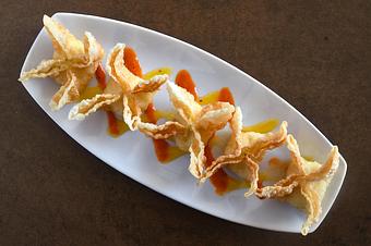 Product: Mango Crab Rangoon - Blue Sushi Sake Grill - 144th & W. Maple Rd. in Omaha, NE Sushi Restaurants