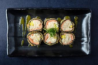 Product: Hawaiian Roll - Blue Sushi Sake Grill - 144th & W. Maple Rd. in Omaha, NE Sushi Restaurants
