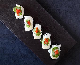 Product: Ceviche-Style Hirame - Blue Sushi Sake Grill - 144th & W. Maple Rd. in Omaha, NE Sushi Restaurants