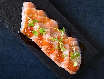 Product: Truffle Salmon - Blue Sushi Sake Grill - 144th & W. Maple Rd. in Omaha, NE Sushi Restaurants