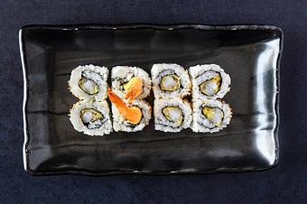 Product: Shrimp Tempura Maki - Blue Sushi Sake Grill - 144th & W. Maple Rd. in Omaha, NE Sushi Restaurants