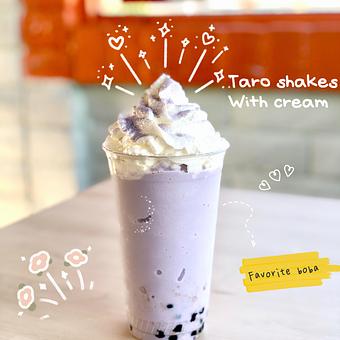 Product: Taro shake with Boba - Boba Wings in Antioch, CA Wings Restaurants