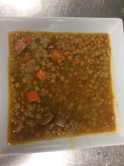 Product: Lentil Kielbasa Soup - Bouchee Cafe & Deli in Palm Desert, CA American Restaurants