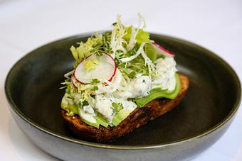 Product: Crab and Avocado Toast - Brennan's - Wine Cellar in French Quarter - New Orleans, LA Cajun & Creole Restaurant