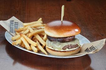 Product: PORTOBELLO & SWISS BURGER - Bricktown Brewery in Oklahoma City, OK American Restaurants