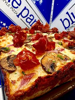 Product: with crispy Prosciutto di Parma - Brown Dog Pizza in Downtown Telluride, Main Street - Telluride, CO Bars & Grills