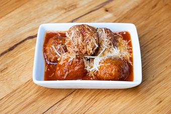 Product: Meatballs with Sherry Tomato Sauce - Cafe Ba-Ba-Reeba! in Lincoln Park - Chicago, IL Gluten Free Restaurants