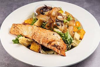 Product: Tuscan Salad Add Grilled Salmon - Cal's Wood-Fired Grill & Wine Bar in West Springfield, MA Bars & Grills