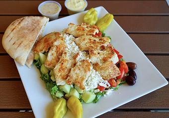 Product: Greek Chicken Salad - California Pita & Grill Beverly Hills in Beverly Hills, CA Greek Restaurants